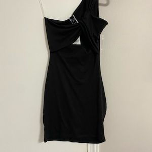 Cut out the drama one shoulder black mini dress from Windsor Size Small